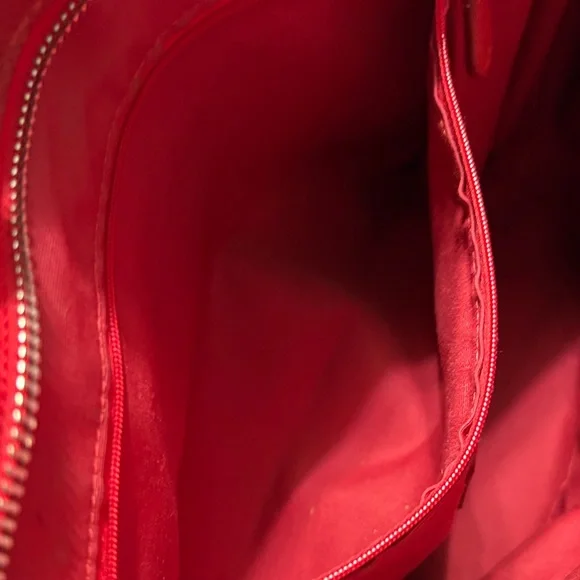 Coach Vibrant Red Leather Tote - Picture 4 of 13